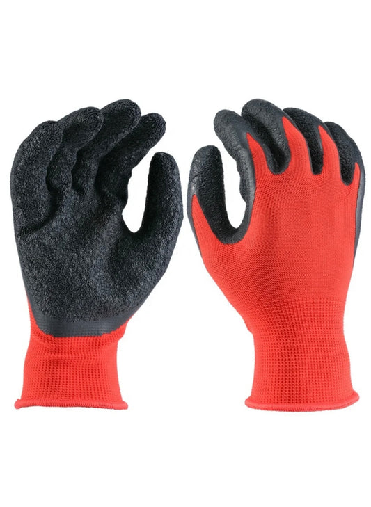 13 Gauge Polyester Knitted Latex Wrinkle Coated Garden/Work Gloves