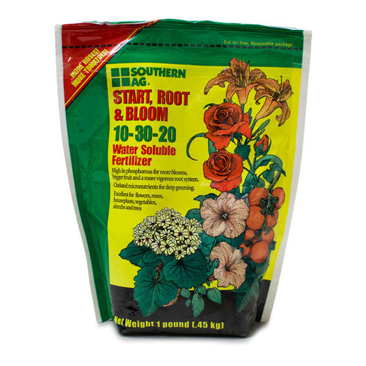 Southern AG Start,Root, & Bloom 10-30-20 Water Soluble Fertilizer 1lb